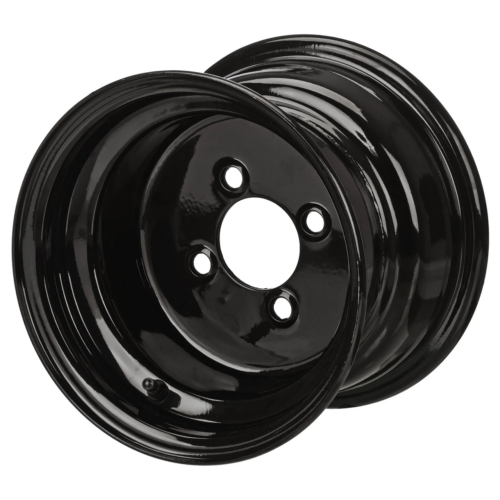 Revenge 8" Glossy Black Steel Golf Cart Wheel (No Offset)