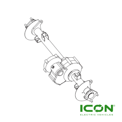 14:1 Disc Brake Transaxle With 19 Teeth For C-SERIES, ICON, And PURE EV Equipped With 5KW Motor, I20L, I40L, I40FL, I60L, B627.2GS-COM/2+2G-COM, C727.2G/2+2G/4G/4+2G Model Golf Carts