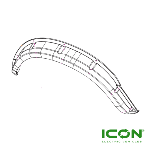 Driver Side (Left) Rear Wheel Trim For ECO PARTS And C-SERIES B627.2G/4G Model Golf Carts