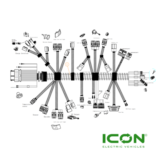 Wiring Harness (FT-4802) For ICON I60F, I80 Golf Carts (Must Have Toyota Controller)