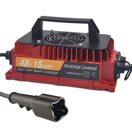 Revenge Golf Cart Parts & Accessories 15AMP Portable High Speed Battery Charger For 48Volt Yamaha G29 Drive & Drive 2 Golf Carts