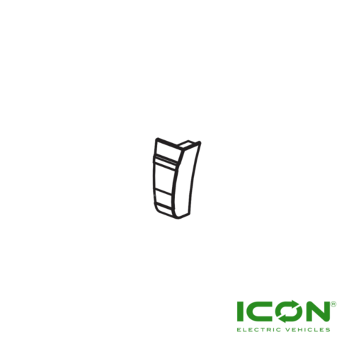 Driver Side (Left) Rear Side Cover Sheet Plug For ECO By ICON, ICON Commercial, And ICON Gas Golf Carts