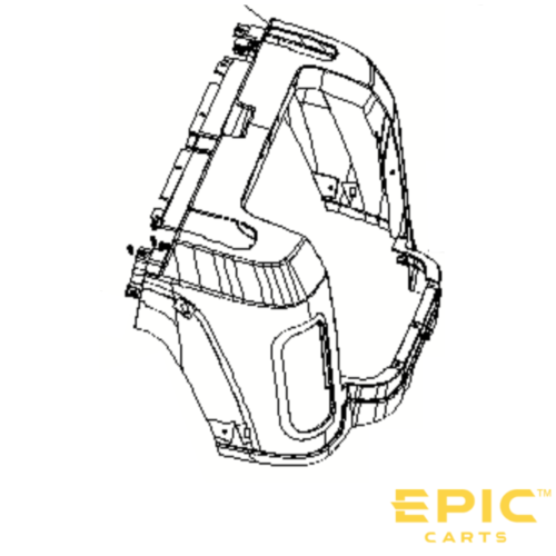 Rear Cowl For EPIC E40FX Golf Carts