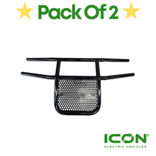 Pack Of 2 Black Steel Brush Guard For ICON I20, I40, I60, I80 Non-Lifted Golf Cart Models