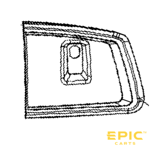 Passenger Side (Right) Glove Box Cover For EPIC E40FX Golf Cart