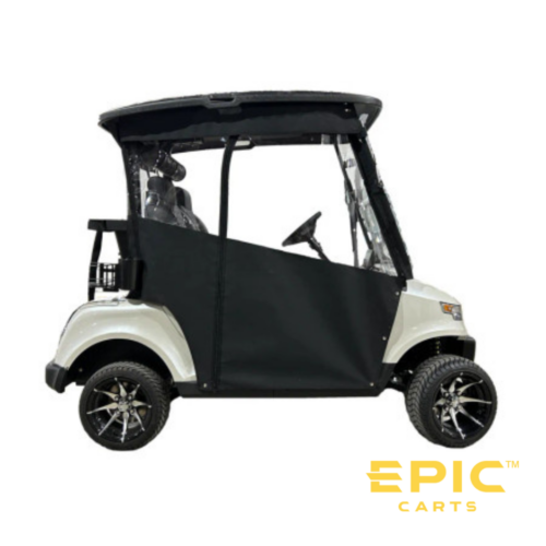 Sunbrella Jet Black Track-Style Canvas Enclosure For EPIC E20 Golf Cart