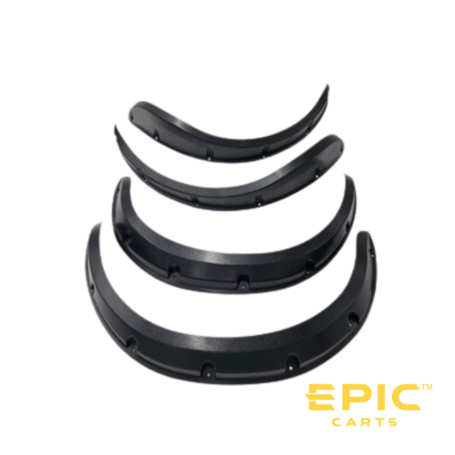 EPIC Golf Cart Fender Flares - Set Of 4 For Models E40L, E40FL, E60L (Lifted Units)