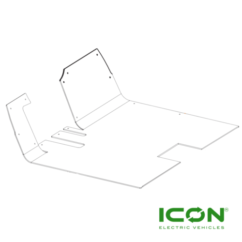 First Row Of Floor Mats (With Red Edge And ICON Logo) For ICON Golf Carts