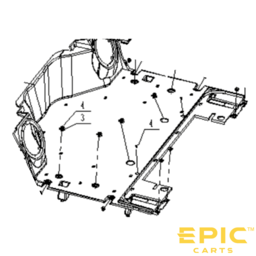 Subfloor For EPIC E40FX Golf Cart