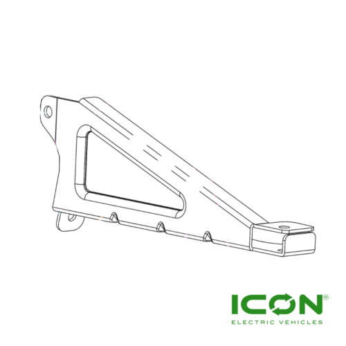 Driver Side (Left) Golf Bag Support Mounting Plate For ECO By ICON And ICON EV Golf Carts