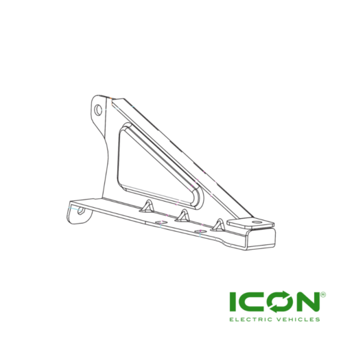 Passenger Side (Left) Golf Bag Support Mounting Plate For ECO By ICON And ICON EV Golf Carts