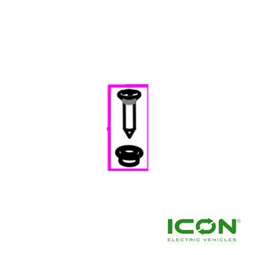 (5*18) Stainless Steel Wood Grain Round Head Phillips ScrewECO By ICON, ICON Commercial, And ICON EV Golf Carts