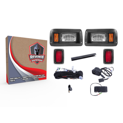 12-48 Volt LED Hi-Low Beam Deluxe Light Kit With Brake Pads For Club Car DS Golf Carts