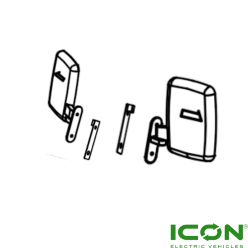 Side-View Mirror Set For PURE EV Golf Carts