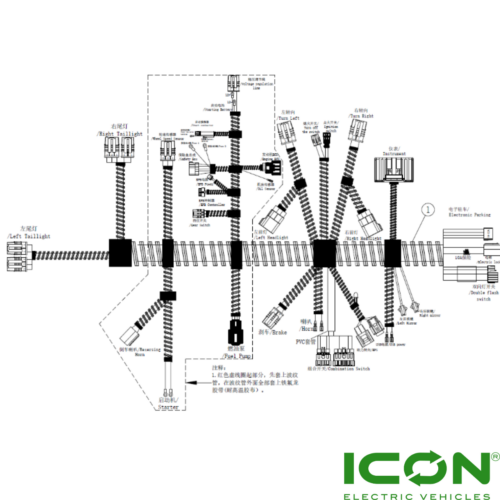 Wiring Harness For ICON Gas G40, G40L Golf Carts