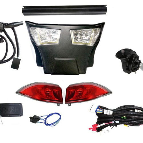 Club Car Precedent Deluxe LED Bumper Light Bar And Tail Street Legal Light Kit 2004-2008