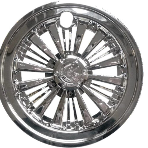 8" Chrome Golf Cart Wheel Cover Medusa