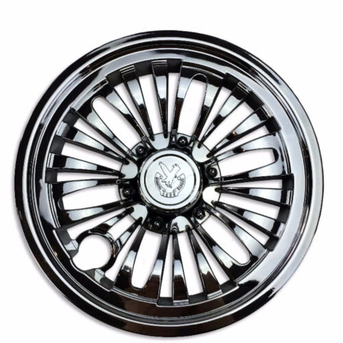 8" Chrome Golf Cart Wheel Cover Flower