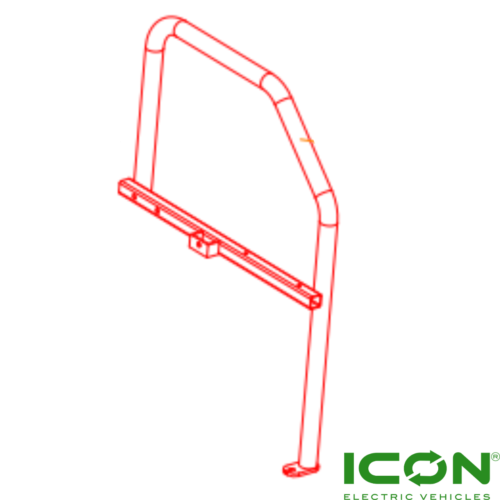 Driver Side (Left) Rear Flip Seat Armrest For ICON Golf Carts