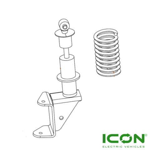 Passenger Side (Right) Front Shock Absorber Assembly For ECO By ICON, ICON Commercial, ICON-HD, And ICON EV Golf Carts