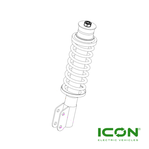 Driver Side (Left) Front Shock Absorber Assembly For ECO By ICON, ICON Commercial, And ICON EV Golf Carts