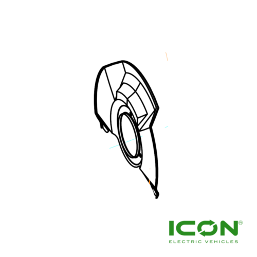Driver Side (Left) Front Disc Splash Guard For ECO By ICON, ICON Commercial, ICON-HD, ICON Gas, And ICON EV Golf Carts