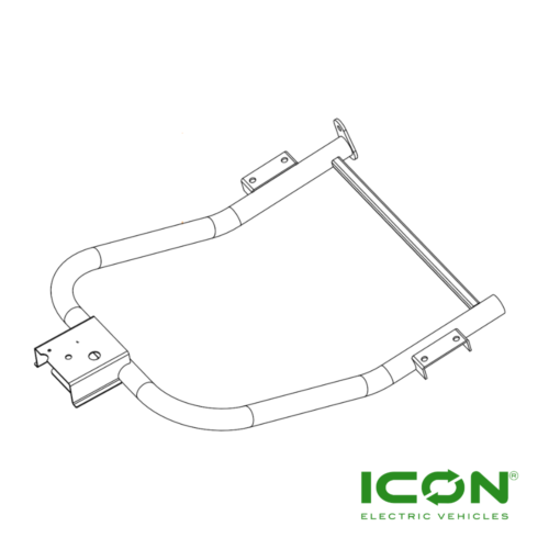Rear Transaxle Bend Pipe Frame (B) For ICON Golf Carts With Electric Brakes