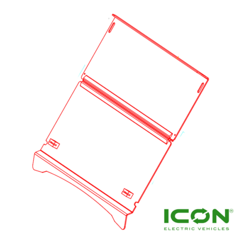 Clear 2-Piece Foldable Windshield For ICON I20 Golf Cart 2019 And Older (Does NOT Fit ICON GAS Models)