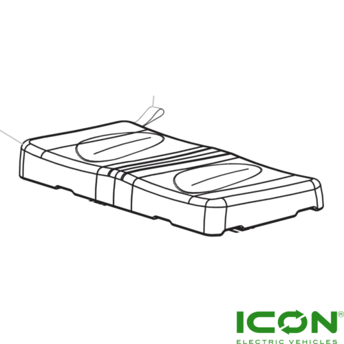 Brown Seat Bottom Cushion For ICON-HD Golf Carts