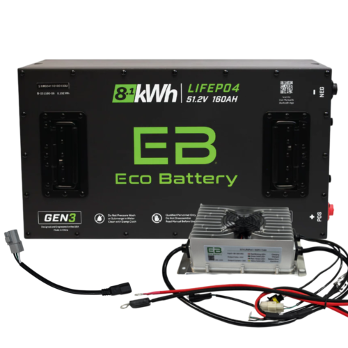 Eco Battery 48-51V 160Ah LifePo4 EPIC Golf Cart Lithium Battery Bundle Kit With Charger