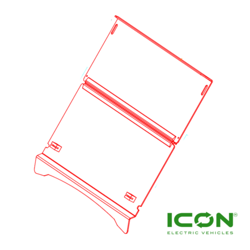 Clear 2-Piece Foldable Windshield For ICON I20 Golf Carts 2019 And Older (Does NOT Fit ICON GAS Models)