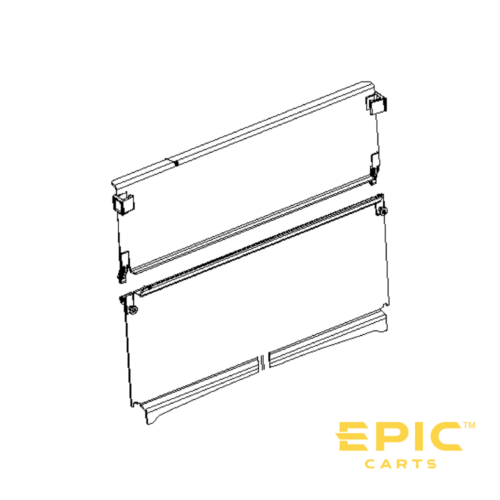 2-Piece Folding Windshield For EPIC E40FX Golf Carts