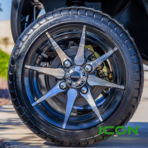 215/35-12 DOT Wanda 12" Wheel And Tire Combo For ICON Golf Carts