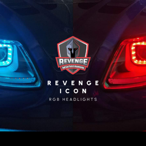 ICON EV Golf Cart Headlights With RGB Bluetooth Accent Lights