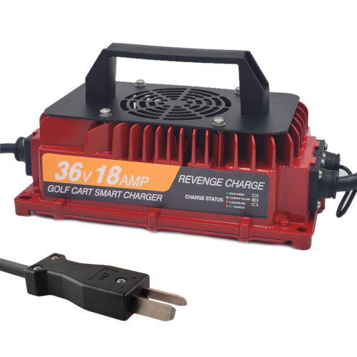 Revenge Golf Cart Parts & Accessories 18AMP Portable Battery Charger For 36-Volt Golf Carts With Crowfoot Plug